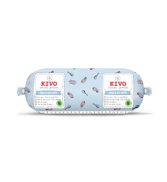 Rund  kip puppy compleet 1000 gram2